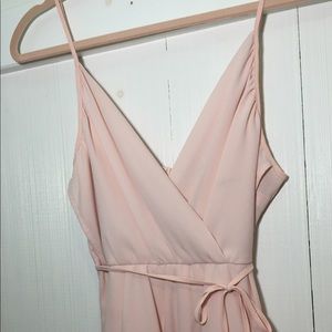 Light pink silky dress